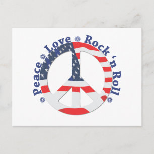Frieden, Liebe, Rock'n'Roll Postkarte