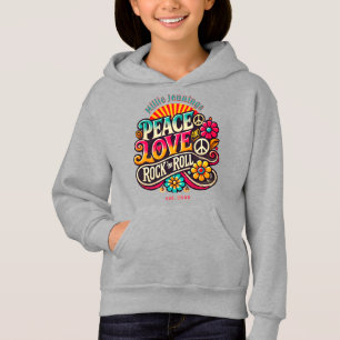 Frieden Liebe RocknRoll Retro 70er Jahre Psychedel Hoodie