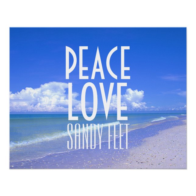 Frieden, Liebe, Sandy Feet Poster (Vorderseite)