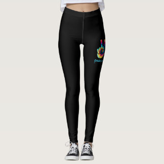 Frieden Liebe Schifffahrt Floating Ocean Gefärbte Leggings
