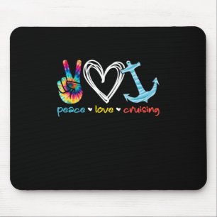 Frieden Liebe Schifffahrt Floating Ocean Gefärbte Mousepad