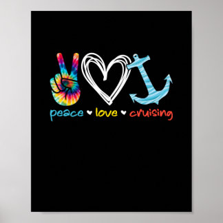 Frieden Liebe Schifffahrt Floating Ocean Gefärbte Poster