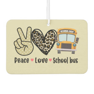 Frieden, Liebe, Schulbus Autolufterfrischer