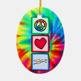Frieden, Liebe, Seemöwen Keramik Ornament