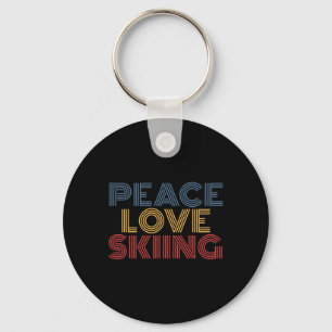 Frieden Liebe Skifahren Schlüsselanhänger