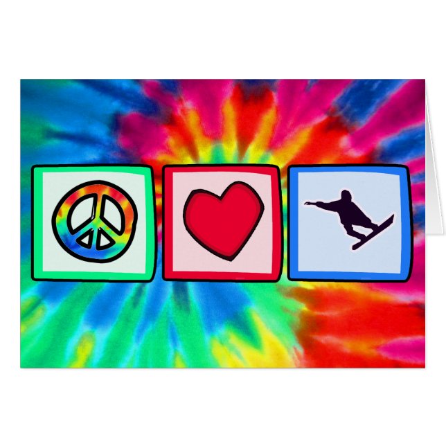 Frieden, Liebe, Snowboarding (Vorderseite (Horizontal))