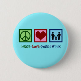 Frieden Liebe Sozialarbeit Button
