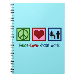 Frieden Liebe Sozialarbeit Notizblock