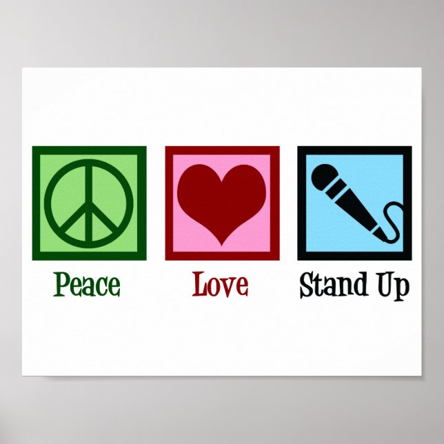 Frieden Liebe Stand-up-Comedy Poster (Vorne)
