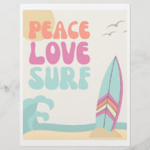 Frieden, Liebe, Surf-Zeichen | Signatur für Surf-P