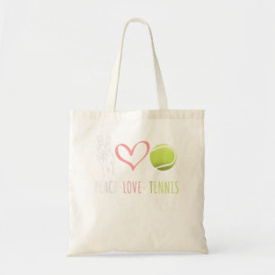 Frieden Liebe Tennis Tennis Spieler Ball Liebe Her Tragetasche