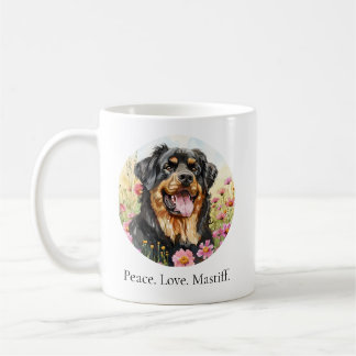 Frieden. Liebe. Tibetan Mastiff-Tasse Kaffeetasse