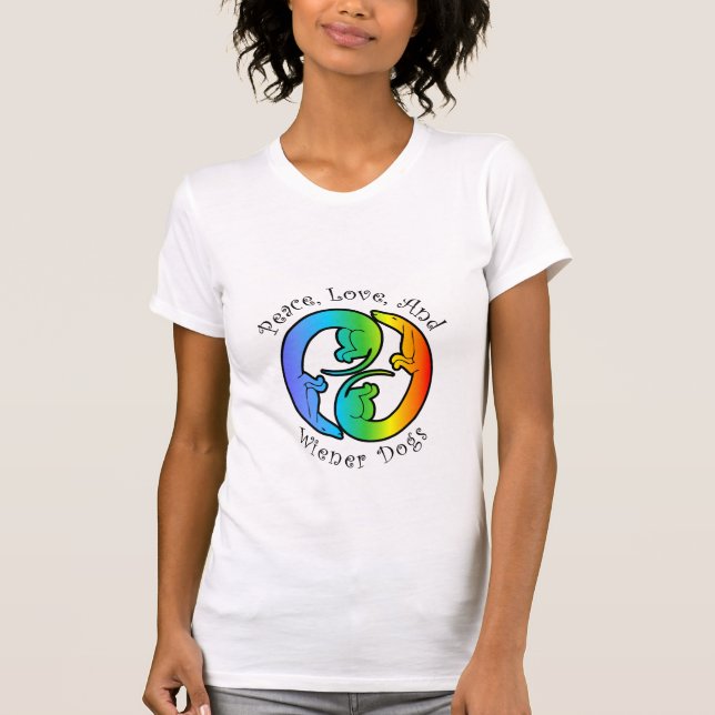 Frieden, Liebe u. der T - Shirt der (Vorderseite)