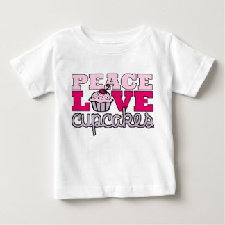 Frieden, Liebe u. kleine Kuchen! Baby T-shirt