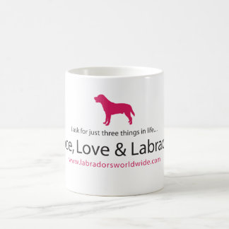 Frieden, Liebe u. Labradors Kaffeetasse
