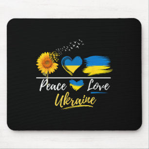 Frieden Liebe Ukraine Sonnenblume Flagge Steh Mit  Mousepad