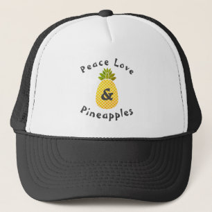 Frieden, Liebe und Ananas Trucker Hat Truckerkappe