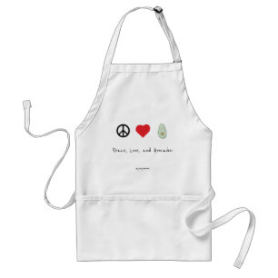 Frieden, Liebe und Avocado-Schürze Schürze