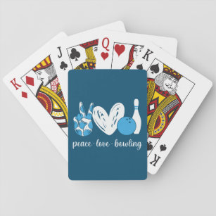 Frieden, Liebe und Bowling Spielkarten