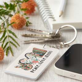 Frieden, Liebe und Bücher Schlüsselanhänger