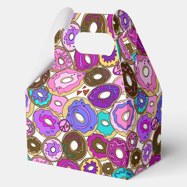 Frieden Liebe und Donuts Geschenkschachtel (Rückseite)