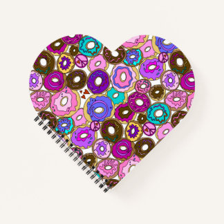 Frieden Liebe und Donuts Notizbuch
