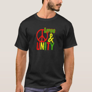 Frieden Liebe und Einheit Jamaika Reggae Musik Ras T-Shirt