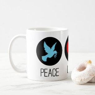 Frieden Liebe und Einhörner Kaffeetasse