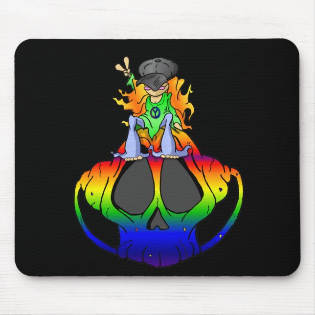 Frieden, Liebe und Felsen u. Rolle Mousepad (Vorne)
