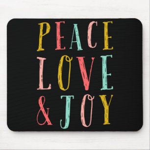 Frieden Liebe Und Freude Whimsical Holiday Kleinki Mousepad