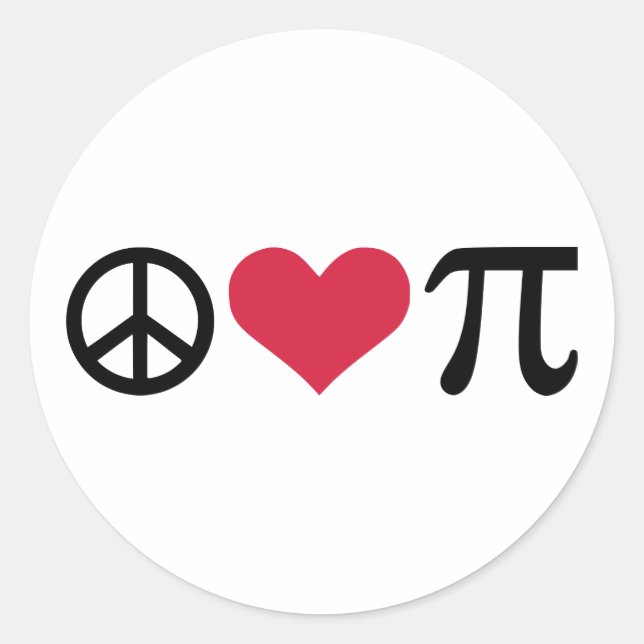 Frieden, Liebe und Frieden Runder Aufkleber (Vorderseite)