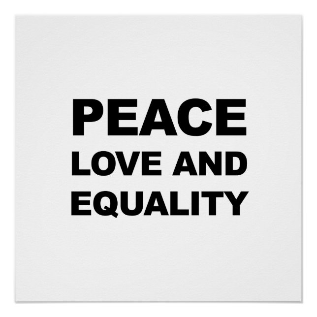 FRIEDEN, LIEBE UND GLEICHSTELLUNG POSTER (Vorderseite)