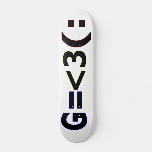 Frieden Liebe und Glück Skateboard (Vorderseite)