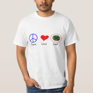 Frieden, Liebe und Glück - T - Shirt von Wert