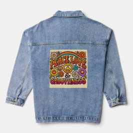 Frieden, Liebe und Grooviness Denim Jacket Jeansjacke