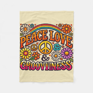 Frieden, Liebe und Groovitz Fleece Blanket