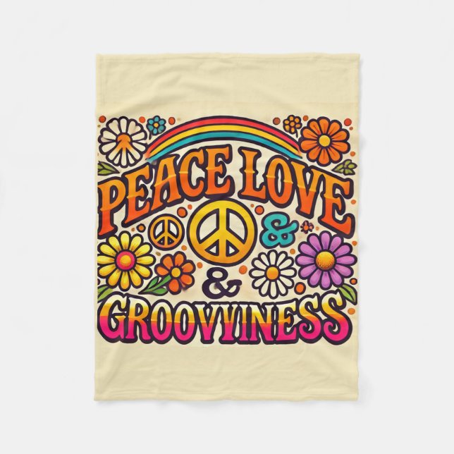 Frieden, Liebe und Groovitz Fleece Blanket (Vorderseite)