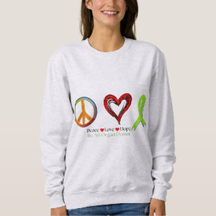 Frieden Liebe und Hoffnung Organspende rettet Lebe Sweatshirt