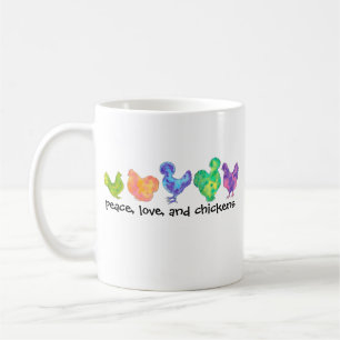 Frieden, Liebe und Huhn-Tasse Kaffeetasse