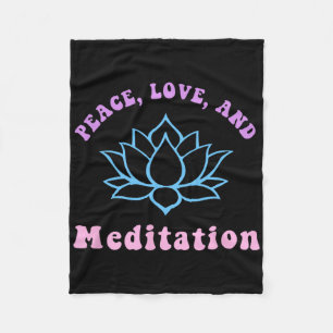 Frieden Liebe Und Meditation Trendy Retro Yoga New Fleecedecke