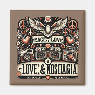 Frieden, Liebe und Nostalgie: Tipp für Retro-Typog Magnet