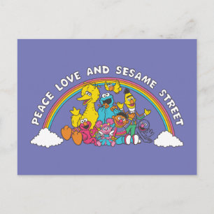 Frieden, Liebe und Sesamstraße Postkarte