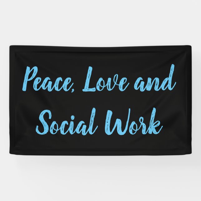 Frieden, Liebe und soziale Arbeit Banner (Horizontal)