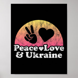 Frieden Liebe Und Ukraine Poster
