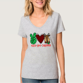 Frieden, Liebe und Weihnachtsmann T-Shirt