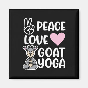 Frieden Liebe Und Ziegen Yoga Fitness Süß Lustig Magnet