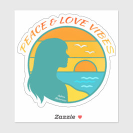 Frieden & Liebe Vibes Aufkleber