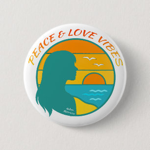 Frieden & Liebe Vibes Button