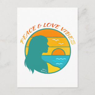 Frieden & Liebe Vibes Postkarte