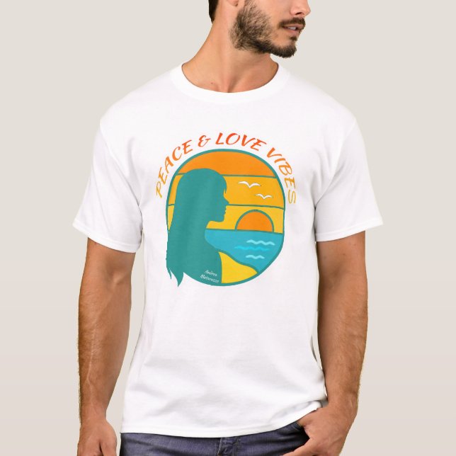 Frieden & Liebe Vibes T-Shirt (Vorderseite)